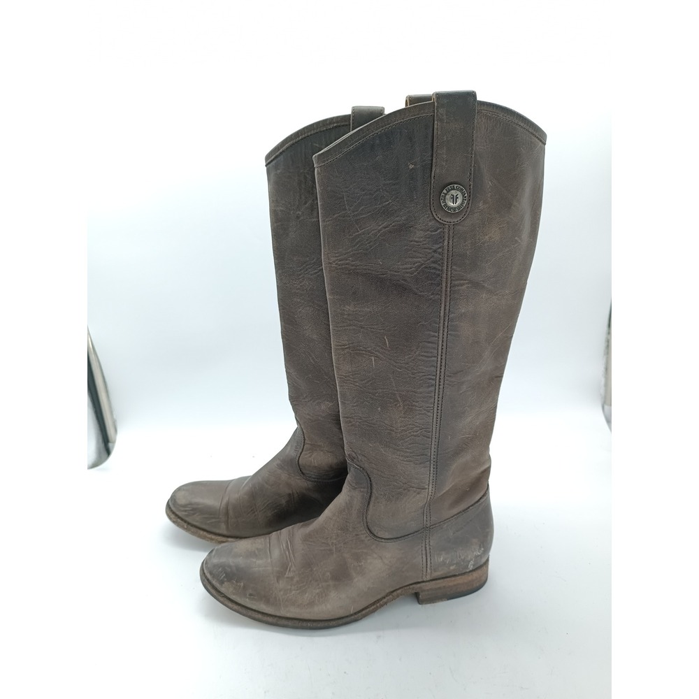 Frye Melissa Button Slate Grey Leather Tall Riding Boots 7.5 3477172-SLT s3